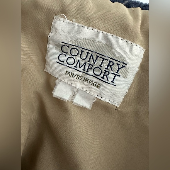 Country comfort Teddy Stylish Blue and Tan Women's Jacket XL Fleece - Picture 5 of 6